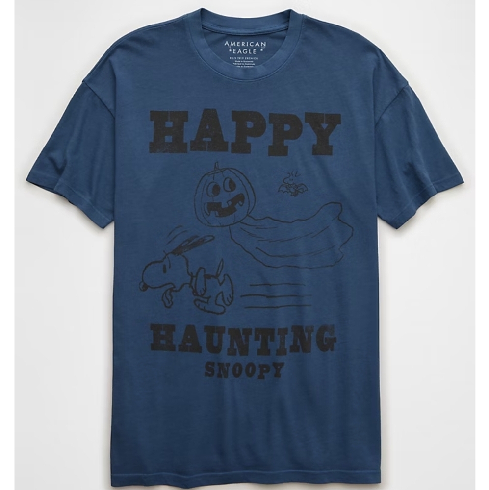 Halloween Snoopy 100% Cotton Oversized Graphic Tee For Men Size M, New With Tags